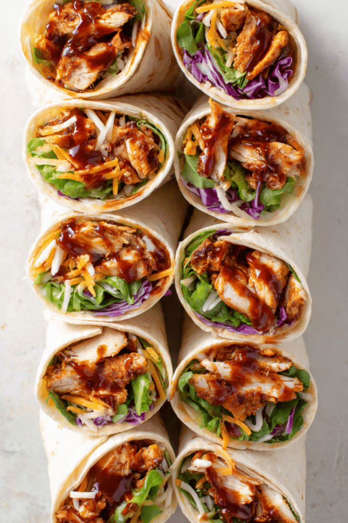 Lazy BBQ Chicken Wraps