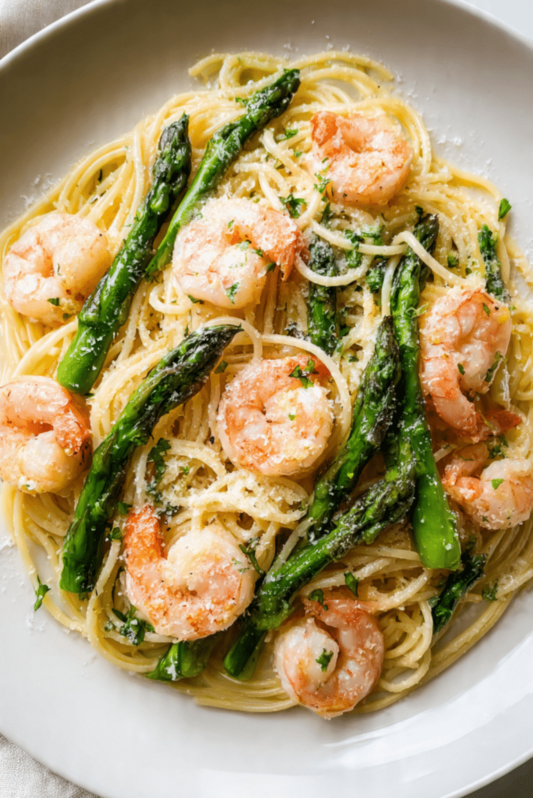 Angel Hair with Shrimp and Asparagus