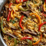 Philly Cheesesteak Rice Skillet