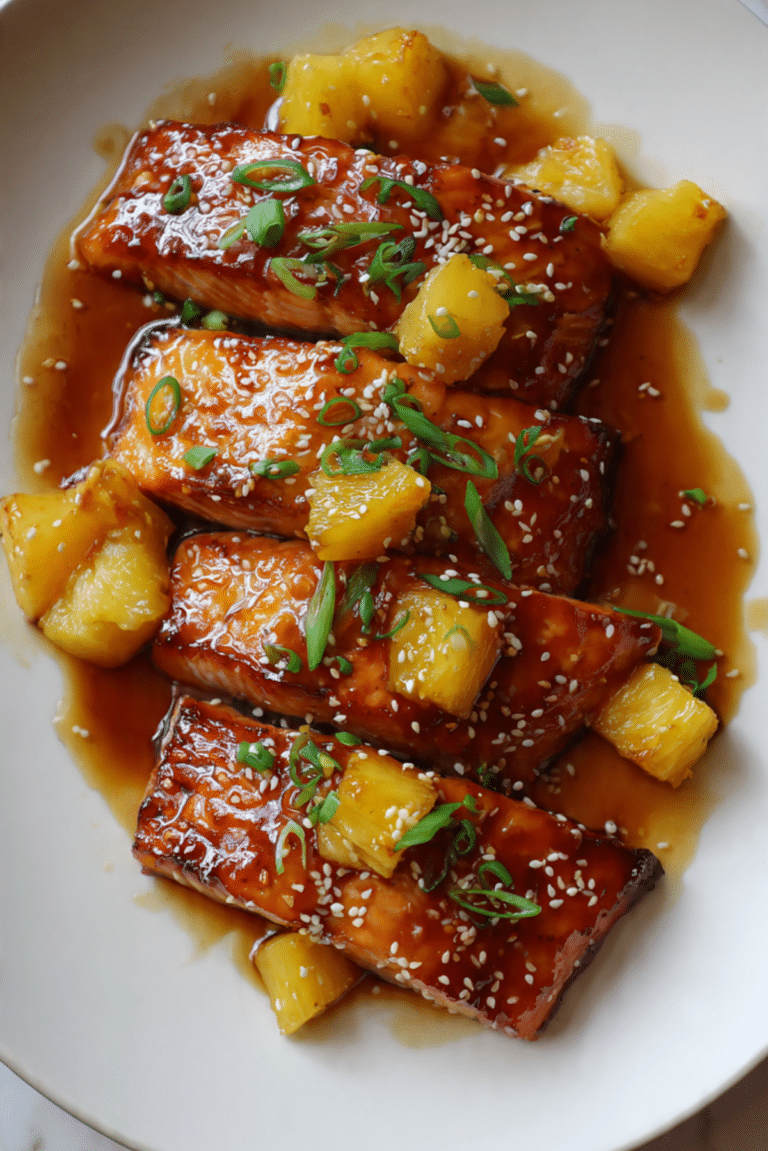 Honey Pineapple Salmon