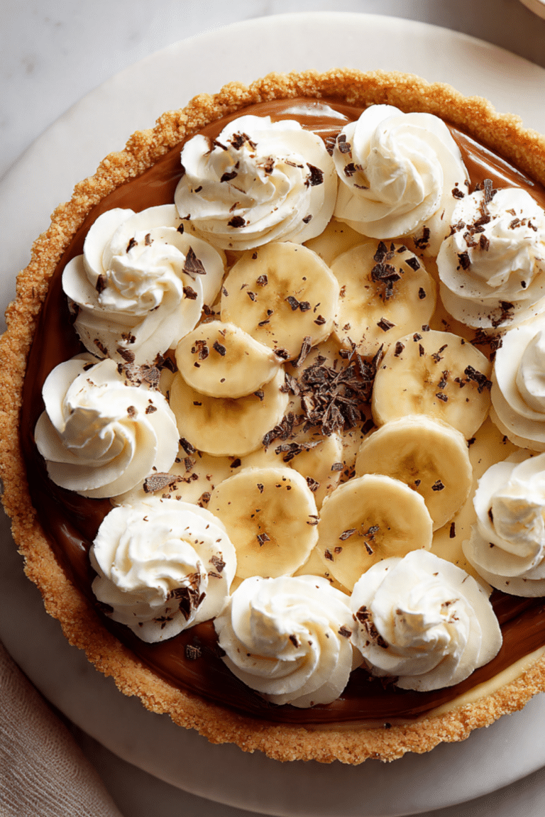 Banoffee Pie with Salted Shortbread Crust