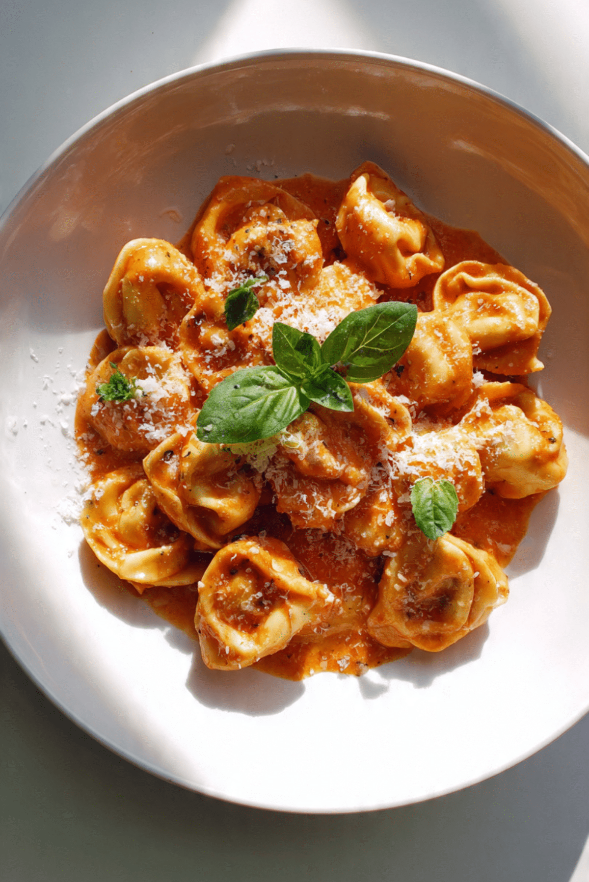 Lazy Creamy Tomato Tortellini