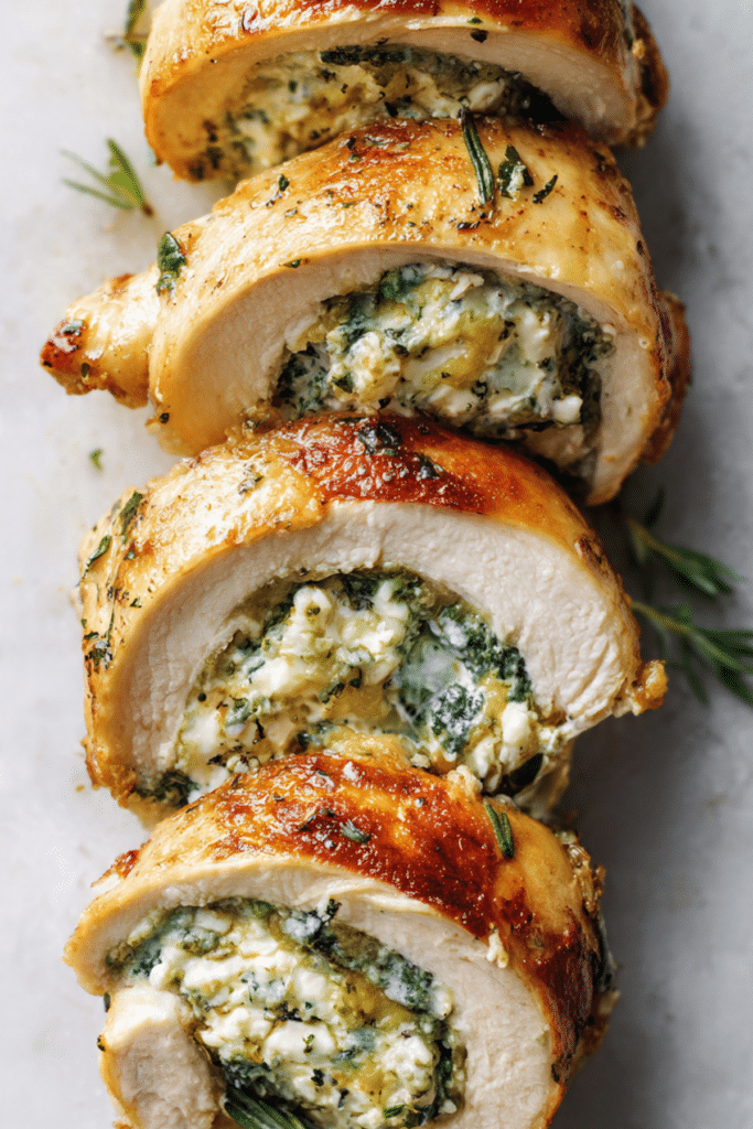 Herbed Ricotta Stuffed Chicken Rolls Recipe