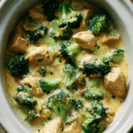 Crockpot Chicken and Broccoli (Cheesy!)