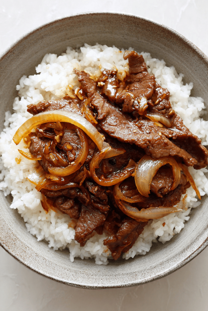 Gyudon (Japanese Beef & Rice Bowls)