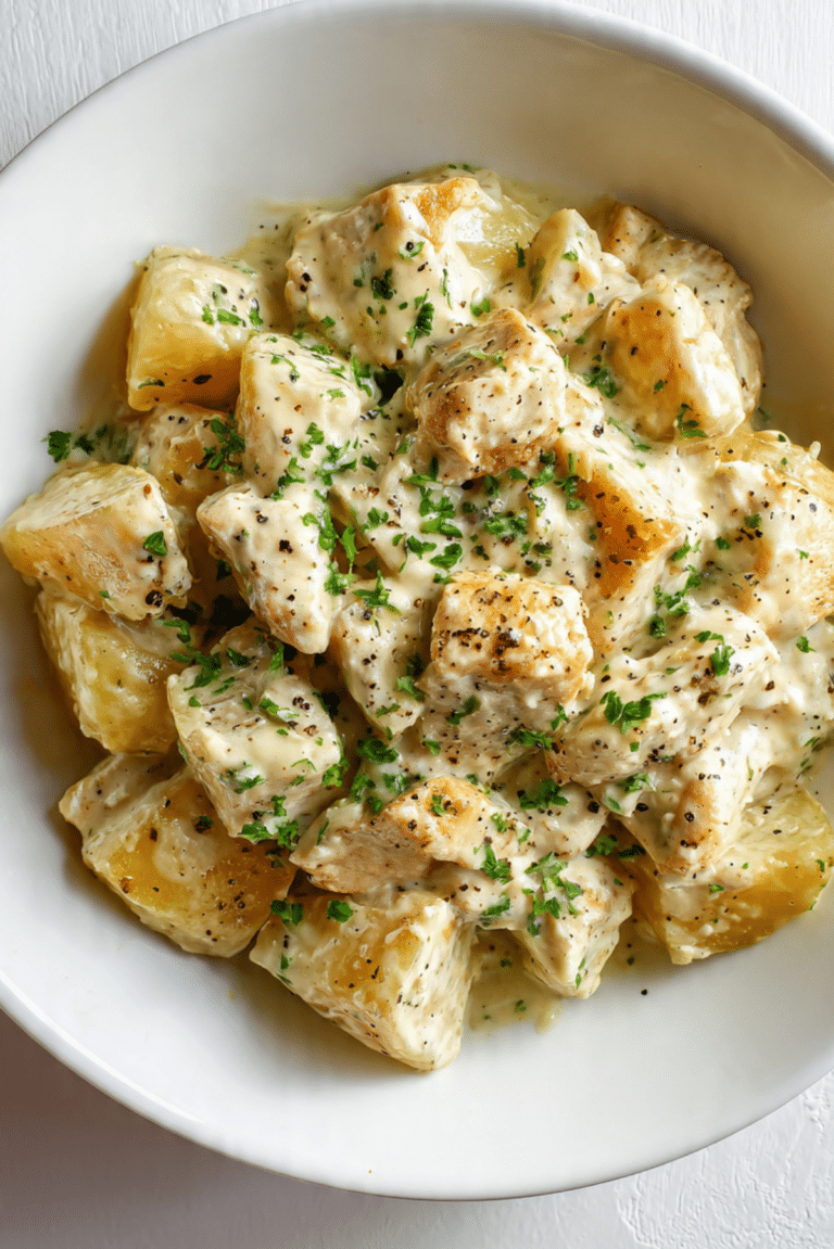 Chicken Alfredo Potatoes