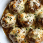 French Onion Meatballs