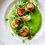 Pan-Seared Scallops with Pea Puree