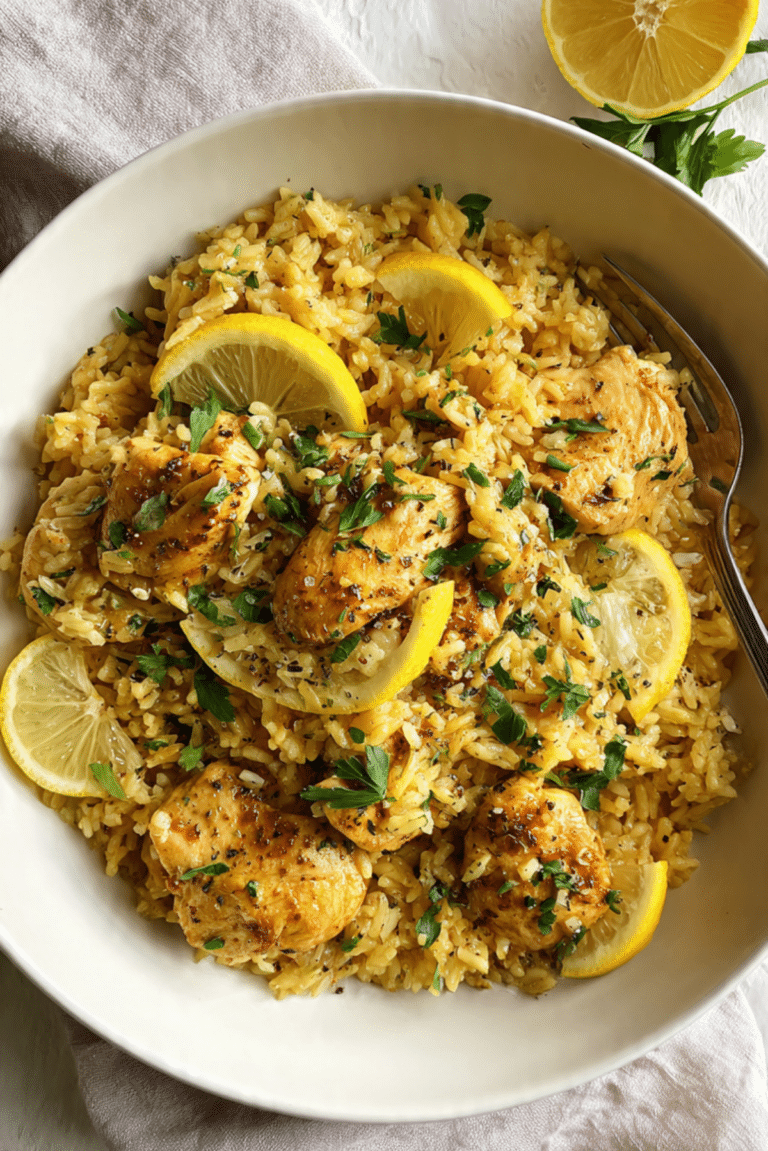 Zesty One-Pot Lemon Oregano Chicken & Rice