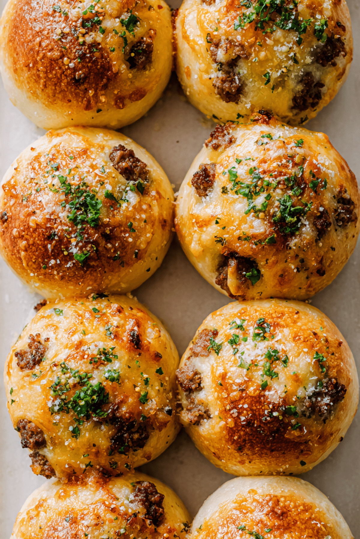 Garlic Parmesan Cheeseburger Bombs