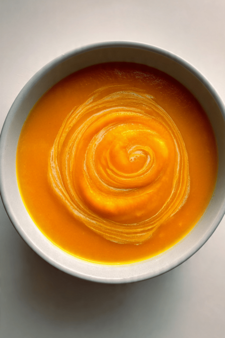 Zesty Carrot and Ginger Soup with Miso Twist