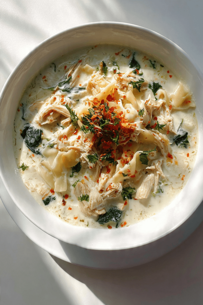 Easy White Chicken Lasagna Soup Recipe