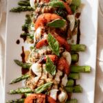 Balsamic Caprese Chicken with Asparagus