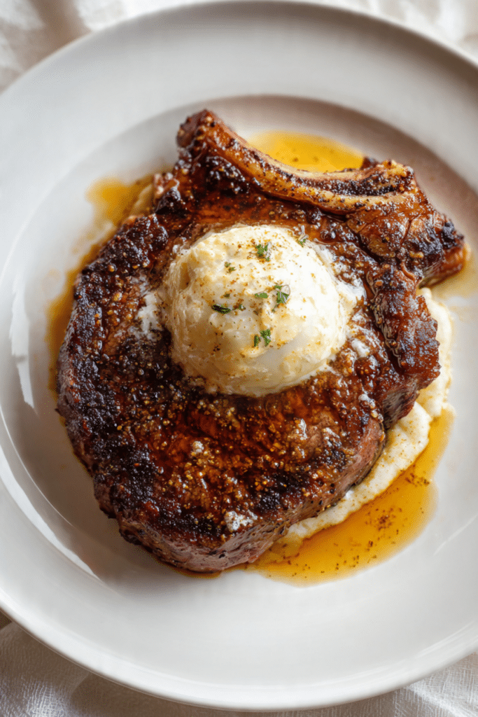 Coffee-Rubbed Ribeye with Miso Butter