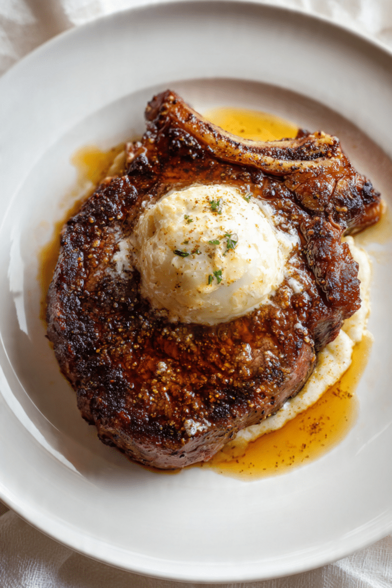 Coffee-Rubbed Ribeye with Miso Butter