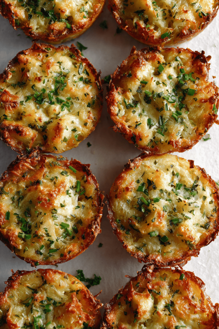 Garlic Herb Muffin Pan Potato Galettes