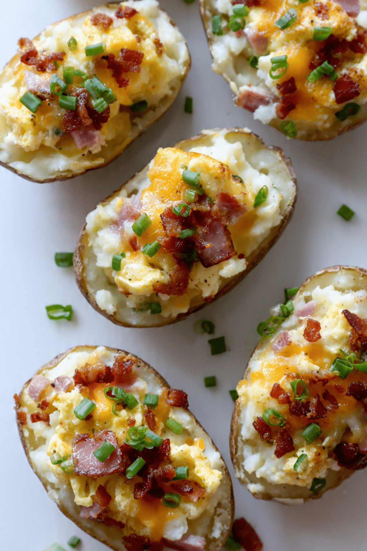 Twice Baked Loaded Breakfast Potatoes