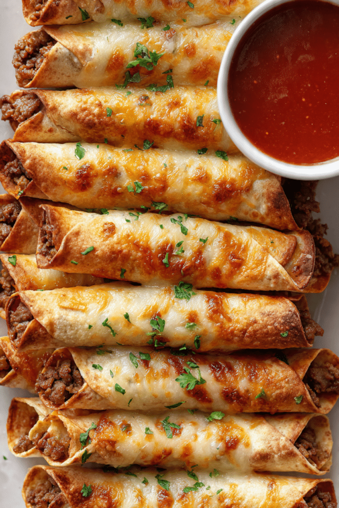 Cheesy Beef Taquitos