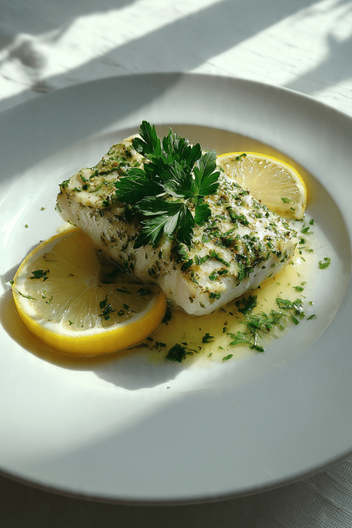 Baked Halibut with Herb Butter
